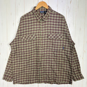 【Men's L ベージュ系】 1999 Patagonia ( パタゴニア ) ヘビー フランネル シャツ Heavy Flannel Shirt Andesite / Raisin 生産終了モデル 入手困難 オーガニックコットン オーガニックコットン ウェア ト