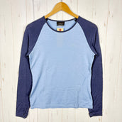 【Women's M ブルー系】 Icebreaker ( アイスブレーカー ) スーパーファイン190 ロングスリーブ ウールティー メリノウール ウェア トップス インナー シャツ ロングスリーブTシャツ クルーネック ウール z00055018 ウール ロング