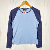 【Women's M ブルー系】 Icebreaker ( アイスブレーカー ) スーパーファイン190 ロングスリーブ ウールティー メリノウール ウェア トップス インナー シャツ ロングスリーブTシャツ クルーネック ウール z00055018 ウール ロング