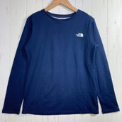 【Women's S ネイビー系】 The North Face ( ザ・ノースフェイス ) ストレッチ ロングスリーブティー ポリエステル ウェア トップス インナー シャツ ロングスリーブTシャツ クルーネック 化繊 z00057083 化繊 ロングスリーブTシャ