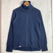 男女通用小号海军蓝 Woolpower 全拉链夹克 400 美利奴羊毛抓绒夹克 (z00057103)