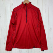 【男款 XS 红色】2015 Patagonia Capilene 中等重量拉链领涤纶上衣打底衫长袖T恤圆领