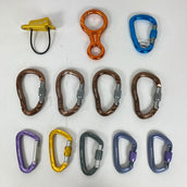 【One Size Yellow System】 Trango Belay Device and Carabiner 12-Piece Set Rock Climbing Gear z00057255 Rock Climbing Gear