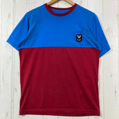 【Men's M ブルー系】 Millet ( ミレー ) ツートンカラー ポケットティー ポリエステル ウェア トップス インナー シャツ ショートスリーブTシャツ クルーネック 化繊 z00057777 化繊 ショートスリーブTシャツ クルーネック インナー