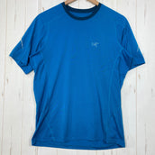 【Men's S ブルー系】 Arcteryx ( アークテリクス ) モータス クルー ショートスリーブ Motus Crew Short Sleeve Phasic SL 吸汗速乾 UPF25 フラットロックシーム ポリエステル ウェア トップス インナー シ