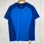 【Men's S ブルー系】 Arcteryx ( アークテリクス ) ショートスリーブ ランニング ティー Short Sleeve Running Tee 吸汗速乾 軽量 ポリエステル ウェア トップス インナー シャツ ショートスリーブTシャツ クルーネック
