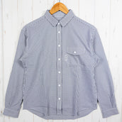 【Women's S グレー系】 Ridge Mountain Gear ( リッジマウンテンギア ) ベーシック ロングスリーブ シャツ ストライプ Basic Long Sleeve Shirt Stripe Grey x White ポリエステル ウェア トップ - 【公式】2ndGEAR(セカンドギア)Webショップ【登山用品・アウトドア用品専門 買取販売店】