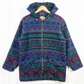 【Unisex S ネイビー系】 1980s Woolrich ( ウールリッチ ) ネイティブ ウール フーデッド ジャケット ビンテージ オリジナル 入手困難 ウール ウェア トップス アウター ジャケット ウール z00052829 ウール アウター ジャケッ