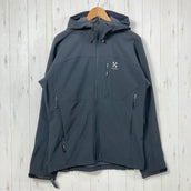 【Men's M ブラック系】 Haglofs ( ホグロフス ) レプタイル フード Reptile Hood ポリエステル ウェア トップス アウター ジャケット ソフトシェル ポーラテック・パワーシールド z00057980 ソフトシェル アウター ジャケッ