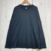 【Unisex M ブラック系】 Hereness(ヒアネス) ドライウール ティーシャツ ロングスリーブ 2 DRY WOOL T-SHIRT LONG SLEEVE 2 ウール ウェア トップス インナー シャツ ロングスリーブTシャツ クルーネック ウール z