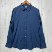 【Men's S ネイビー系】 Jackwolfskin ( ジャックウルフスキン ) QMC ライト シャツ QMC Light Shirt ナイロン ウェア トップス インナー シャツ ロングスリーブシャツ 化繊 z00060300 化繊 ロングスリーブシャツ