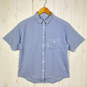 【Women's L ブルー系】 Ridge Mountain Gear ( リッジマウンテンギア ) ベーシック ショートスリーブ シャツ ストライプ Basic Short Sleeve Shirt Stripe Blue × White z00055796 B