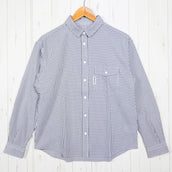 【Women's S グレー系】 Ridge Mountain Gear ( リッジマウンテンギア ) ベーシック ロングスリーブシャツ ストライプ Basic Long Sleeve Shirt Stripe Grey / White ポリエステル ウェア トップス