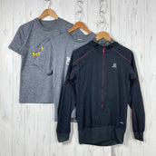 【Men's S ブラック系】 Salomon ( サロモン ) ・8gatake Mountain・Hike Mountain With Beer レインシェル ショートスリーブティー 計3点セット バルク販売 卸売り ウェア トップス アウター ジャケット レイ