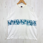 【Men's L ホワイト系】 1990s Patagonia ( パタゴニア ) カヤック プリント オーガニックコットン Tシャツ Kayak Print Organic Cotton T-Shirt 生産終了モデル 入手困難 黒タグ オーガニックコットン ウェ