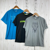 【Men's L ブルー系】 Le Coq Sportif(ルコック スポルティフ) ・Kitashinano Trail Freaks・Hirao Fuji Trail Running2024 ショートスリーブティー 計3点セット バルク販売 卸売り ウェア ト