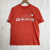 【Unisex M オレンジ系】 The North Face ( ザ・ノースフェイス ) マウント フジ 100 2026 Mt.Fuji 100 2026 ポリエステル ウェア トップス インナー シャツ ショートスリーブTシャツ クルーネック 化繊 z00060
