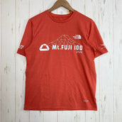 【Unisex M オレンジ系】 The North Face ( ザ・ノースフェイス ) マウント フジ 100 2026 Mt.Fuji 100 2026 ポリエステル ウェア トップス インナー シャツ ショートスリーブTシャツ クルーネック 化繊 z00060