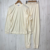 【Men's M アイボリー系】 1993 Patagonia ( パタゴニア ) キャプリーン ミッドウェイト クルーネック & ボトムス Capilene Midweight Crew Neck & Bottoms Natural / ナチュラル 旧タグ ビンテー