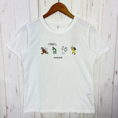 【Women's L ホワイト系】 Montbell ( モンベル ) WIC.T Women's 鳥獣キャンプ ポリエステル ウェア トップス インナー シャツ ショートスリーブTシャツ クルーネック 化繊 z00058687 化繊 ショートスリーブTシャツ クルー