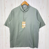 【Men's M グリーン系】 Houdini ( フーディニ ) メンズ コスモ シャツ M's Cosmo Shirt 238724 FROST GREEN z00055925 FROST GREEN 化繊 ショートスリーブシャツ インナー シャツ トップス ウ
