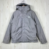 Helly Hansen Scandza 三合一外套,女款大号,灰色。尼龙面料,Primaloft Black 合成保暖层。
