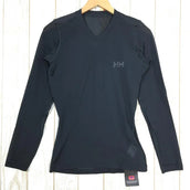 【Men's S チャコール系】Helly Hansen ( ヘリーハンセン ) インナーボーダー Vネック ロングスリーブ Tシャツ ベースレイヤー HY99816 Asian Men's 化繊 ロングスリーブTシャツ クルーネック インナー シャツ トップス ウェア - 【公式】2ndGEAR(セカンドギア)Webショップ【登山用品・アウトドア用品専門 買取販売店】