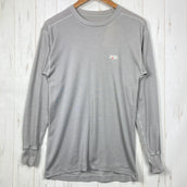 【Men's L グレー系】 Zeropoint By Montbell ( ゼロポイント By モンベル ) ロングスリ-ブ ベースレイヤー ティー ポリエステル ウェア トップス インナー シャツ ロングスリーブTシャツ クルーネック 化繊 z00058442