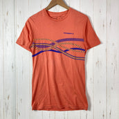 【Men's XS オレンジ系】 2018 Patagonia ( パタゴニア ) ロープ スリング オーガニック ティー Rope Sling Organic Tee QZCO オーガニックコットン ウェア トップス インナー シャツ ショートスリーブTシャツ クル