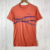 【Men's XS オレンジ系】 2018 Patagonia ( パタゴニア ) ロープ スリング オーガニック ティー Rope Sling Organic Tee QZCO オーガニックコットン ウェア トップス インナー シャツ ショートスリーブTシャツ クル