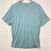 【Men's S Blue】 2024 Patagonia Capilene Cool Lightweight Shirt TMBX Polyester Wear Tops Inner Shirt Short Sleeve