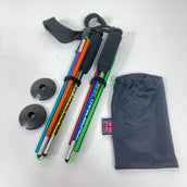 【110cm グリーン系】 Mountain King ( マウンテンキング ) トレイル ブレイズ Trail Blaze Herlequin / マルチカラー アルミ ポール ストック トレッキングポール z00056589 Herlequin / マルチカ