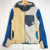 【Men's S ベージュ系】 Chums ( チャムス ) ボンディング フリース ジップ パーカー Bonding Fleece Zip Pakha Blue Crazy ポリエステル ウェア トップス アウター ジャケット フリース z00055529 Blu