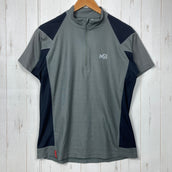 【Men's M グレー系】 Millet ( ミレー ) ハーフジップ ショートスリーブ ティー ウェア トップス インナー シャツ ショートスリーブシャツ 化繊 z00060375 化繊 ショートスリーブシャツ インナー シャツ トップス ウェア