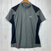 【Men's M グレー系】 Millet ( ミレー ) ハーフジップ ショートスリーブ ティー ウェア トップス インナー シャツ ショートスリーブシャツ 化繊 z00060375 化繊 ショートスリーブシャツ インナー シャツ トップス ウェア