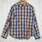 【Women's S オレンジ系】 Marmot ( マーモット ) ロングスリーブ チェックシャツ Long Sleeve Check Shirt ポリエステル・コットン混 ポリエステル ウェア トップス インナー シャツ ロングスリーブシャツ コットン z00061
