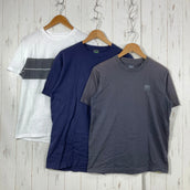 【Men's L ブラック系】 Jackwolfskin ( ジャックウルフスキン ) ・カラビナ・ナーディマウンテンワークス ショートスリーブティー 計3点セット バルク販売 卸売り ウェア トップス インナー シャツ ショートスリーブTシャツ クルーネック コッ