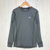 【Men's S グレー系】 Finetrack ( ファイントラック ) ドライレイヤー ウォーム ロングスリーブ Dry Layer Warm Long Sleeve 耐久撥水 保温 抗菌防臭 ウェア トップス インナー シャツ ロングスリーブTシャツ クルー