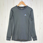 【Men's S グレー系】 Finetrack ( ファイントラック ) ドライレイヤー ウォーム ロングスリーブ Dry Layer Warm Long Sleeve 耐久撥水 保温 抗菌防臭 ウェア トップス インナー シャツ ロングスリーブTシャツ クルー