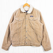 男式 M 米色 2020 Patagonia 绒毛衬里卡车司机夹克 (MJVK) - 停产款,难以找到 - 灯芯绒和有机棉上衣