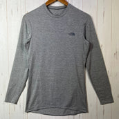 【Men's M グレー系】 The North Face ( ザ・ノースフェイス ) ロング スリーブ ウォーム クルー Long Sleeve Warm Crew ポリエステル ウェア トップス インナー シャツ ロングスリーブTシャツ クルーネック 化繊 z