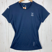 【Women's S ネイビー系】 Haglofs ( ホグロフス ) リム テック ティー L.I.M Tech Tee ポリエステル ウェア トップス インナー シャツ ショートスリーブTシャツ クルーネック 化繊 z00055665 化繊 ショートスリーブTシャ