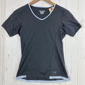 【Women's XS グレー系】 Arcteryx ( アークテリクス ) ショートスリーブ Vネック ティー ポリエステル ウェア トップス インナー シャツ ショートスリーブTシャツ クルーネック 化繊 z00059348 化繊 ショートスリーブTシャツ クルー