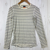 【Women's S アイボリー系】 Icebreaker ( アイスブレーカー ) 200オアシスロングスリーブクルーストライプ 200 OASIS LS CREWE STRIPE メリノウール ウェア トップス インナー シャツ ロングスリーブTシャツ クルーネック
