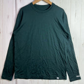 【Men's M グリーン系】 Ridge Mountain Gear ( リッジマウンテンギア ) メリノウール ベーシックロングスリーブTシャツ Merino Basic Tee Long Sleeve メリノウール ウェア トップス インナー シャツ ロングス