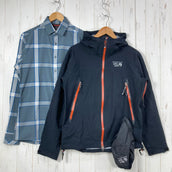 【Men's M ブラック系】 Mountain Hardwear ( マウンテンハードウェア ) ・マムート レインシェル・ロングスリーブシャツ 計2点セット バルク販売 卸売り ウェア トップス アウター ジャケット レインシェル z00060046 レインシ