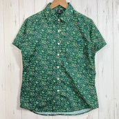 【Women's S グリーン系】 Montbell ( モンベル ) WIC ライト プリント ショート スリーブ シャツ WIC Light Print Short Sleeve Shirt ポリエステル ウェア トップス インナー シャツ ショートスリーブシャツ