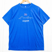 【Men's M ブルー系】 Montbell ( モンベル ) 50th WIC.T サミッツ 50周年限定モデル ポリエステル ウェア トップス インナー シャツ ショートスリーブTシャツ クルーネック 化繊 z00053067 化繊 ショートスリーブTシャ