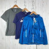 【Men's M ブルー系】 Montbell ( モンベル ) ・ノースフェイス・マウンテンハードウェア レインシェル・ショートスリーブティー 計3点セット バルク販売 卸売り ウェア トップス アウター ジャケット レインシェル z00060045 レイン