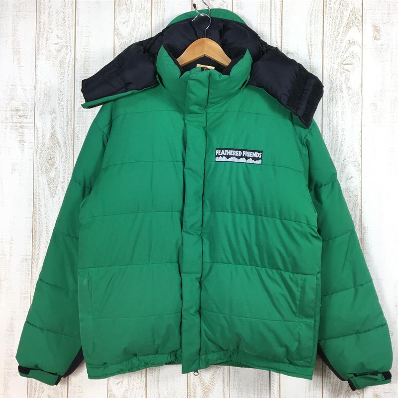 MEN s M Feathered Friends Front Point Jacket Front Point Jacket Down Hoody Made in USA For rental sample Hard to find FEATHERED FRIENDS Green